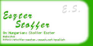 eszter stoffer business card